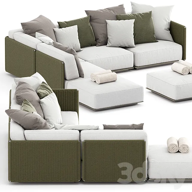 EDDY OUTDOOR SOFA 2 by FLEXFORM 3D Model