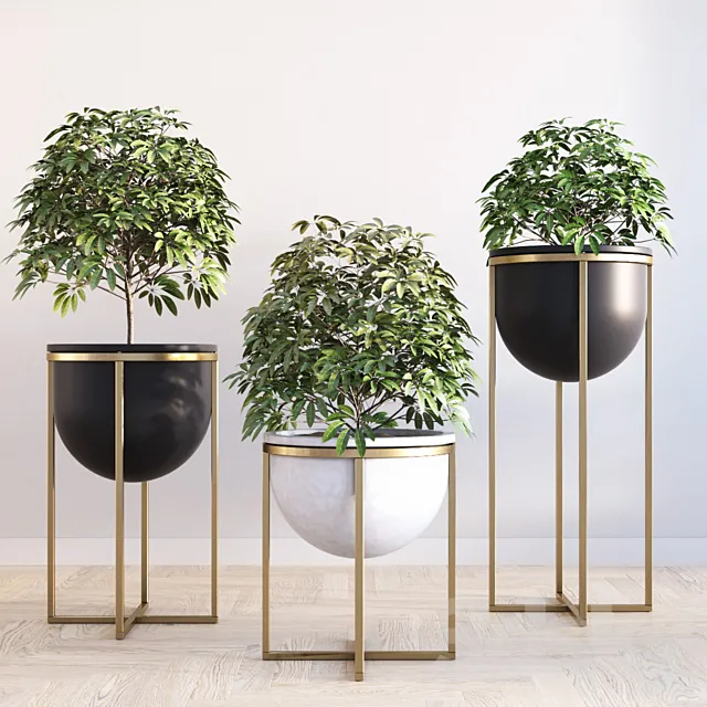 Eden cross base standing planters set 3DModel Eden cross base standing planters set 3DModel