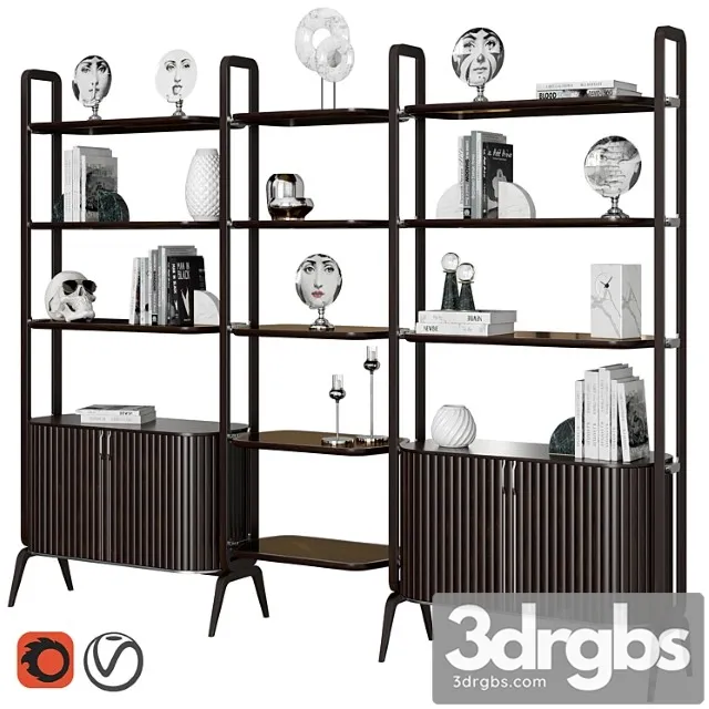 Eden-rock bookcase with 3 elements design sacha lakic 2 3D Model Download Eden-rock bookcase with 3 elements design sacha lakic 2 3D Model Download