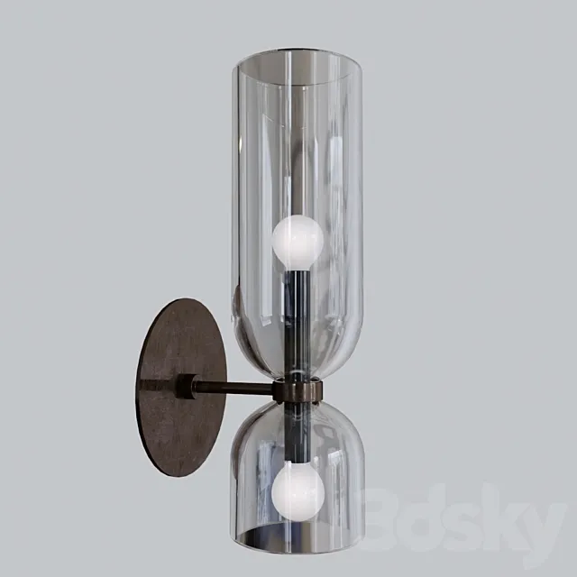 Edie sconce in blackened brass 3D Model Edie sconce in blackened brass 3D Model