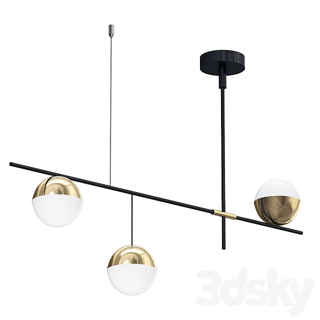 EDISLIVE 3-Light Chandelier 3D Model