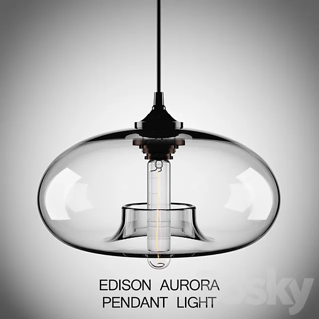 Edison Aurora Pendant Light 3D Model Edison Aurora Pendant Light 3D Model