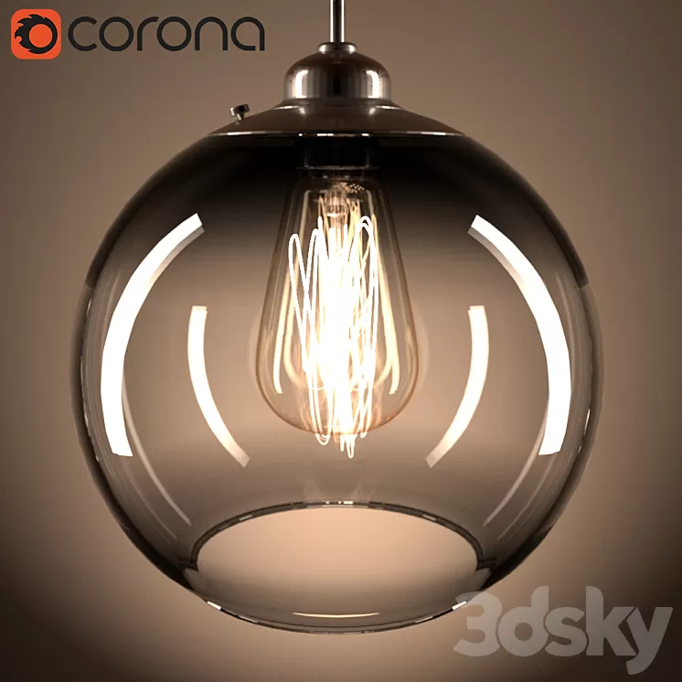 Edison Bulb Pendant Light Fixture 3D Model Edison Bulb Pendant Light Fixture 3D Model