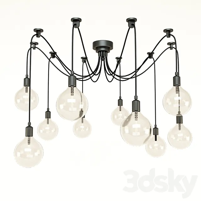 Edison chandelier 3D Model Edison chandelier 3D Model