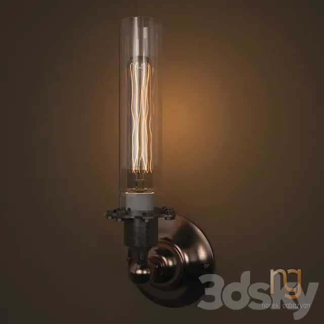 Edison Glass Sconce 3D Model Edison Glass Sconce 3D Model
