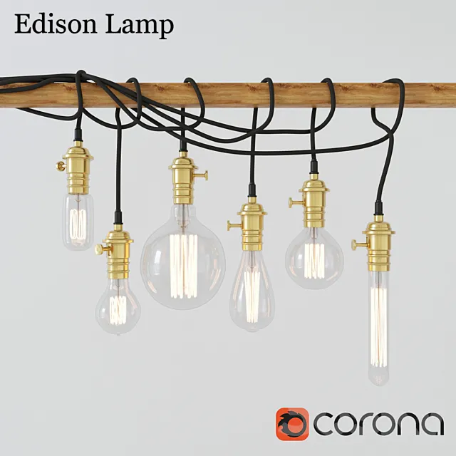 Edison Lamp 2016 3D Model