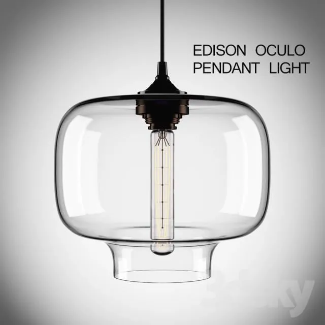 Edison Oculo Pendant Light 3D Model Edison Oculo Pendant Light 3D Model