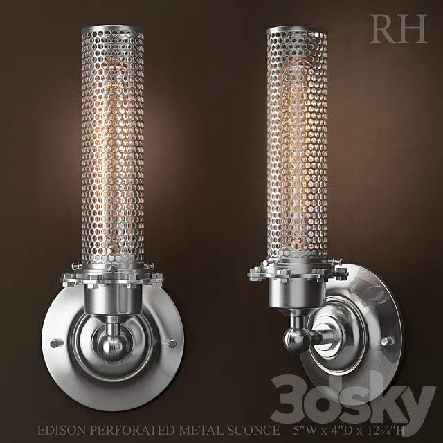 EDISON PERFORATED METAL SCONCE 3DModel
