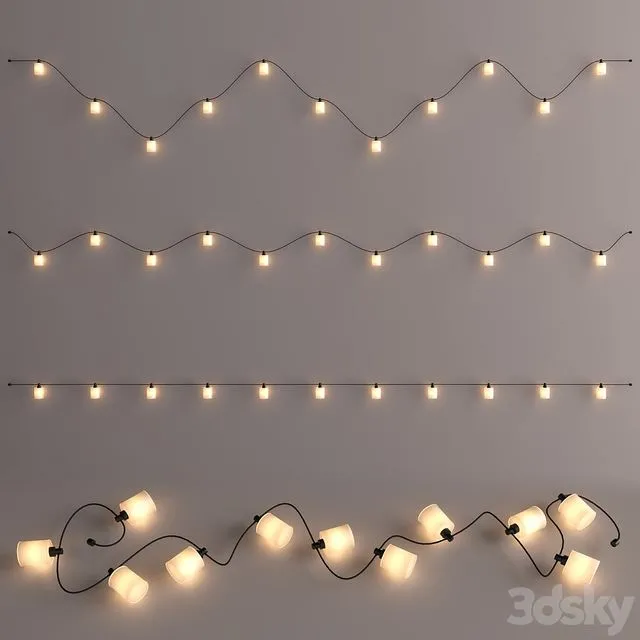 Editable garland barrel 3D Model