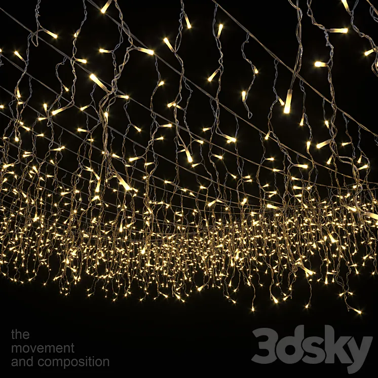Editable garland fringe 3D Model Free Download
