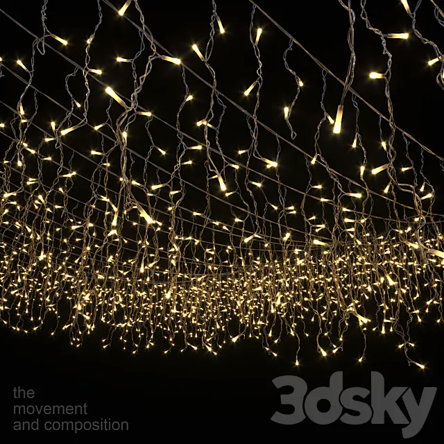 Editable garland fringe 3DModel