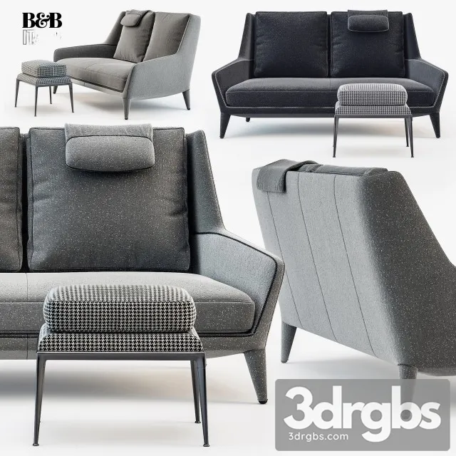 Edouard Sofa 01 3D Model Download Edouard Sofa 01 3D Model Download