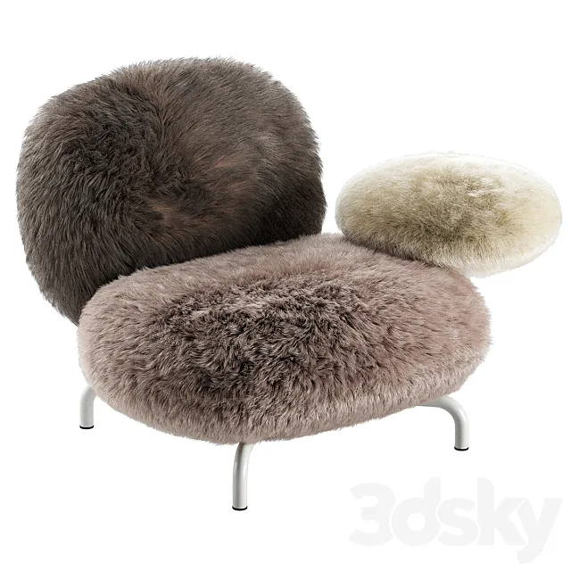 Edra cipria armchair 3D Model Edra cipria armchair 3D Model