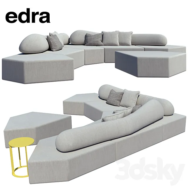 edra sofa prodotti divani on-the-rocks 3D Model edra sofa prodotti divani on-the-rocks 3D Model