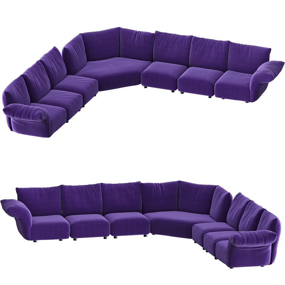 Edra – Sofa STDTsx-STDEC-STDEC-STDA3-STDEC-STDTdx 3D Model