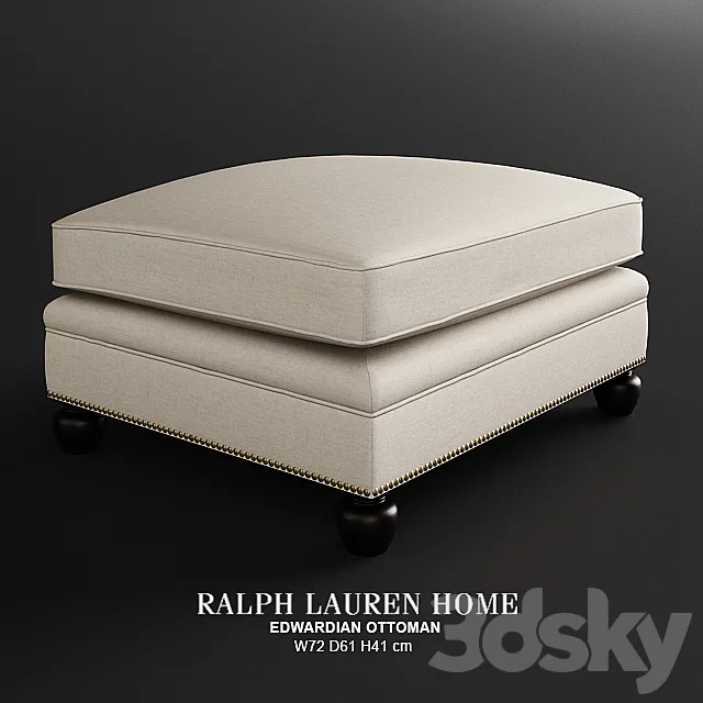 EDWARDIAN OTTOMAN 3D Model EDWARDIAN OTTOMAN 3D Model