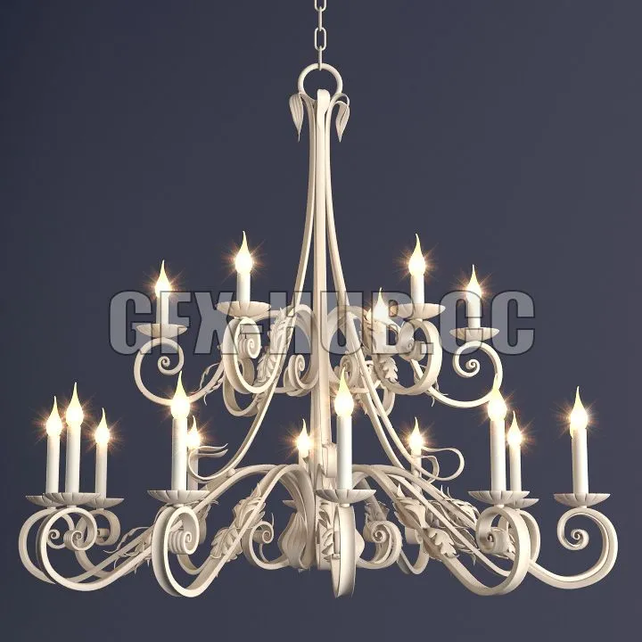 Effe-Bi Bismark chandelier 3D Model Effe-Bi Bismark chandelier 3D Model