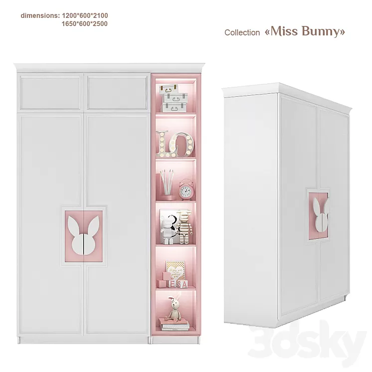 EFI Concept Kid / Miss Bunny -wardrobe 1200 3D Model EFI Concept Kid / Miss Bunny -wardrobe 1200 3D Model