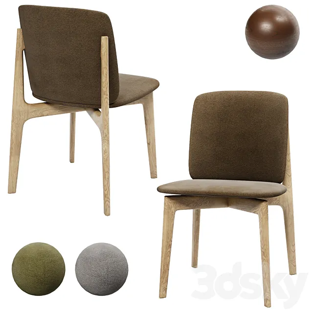 Egadi 01 chair by Very Wood 3D Model