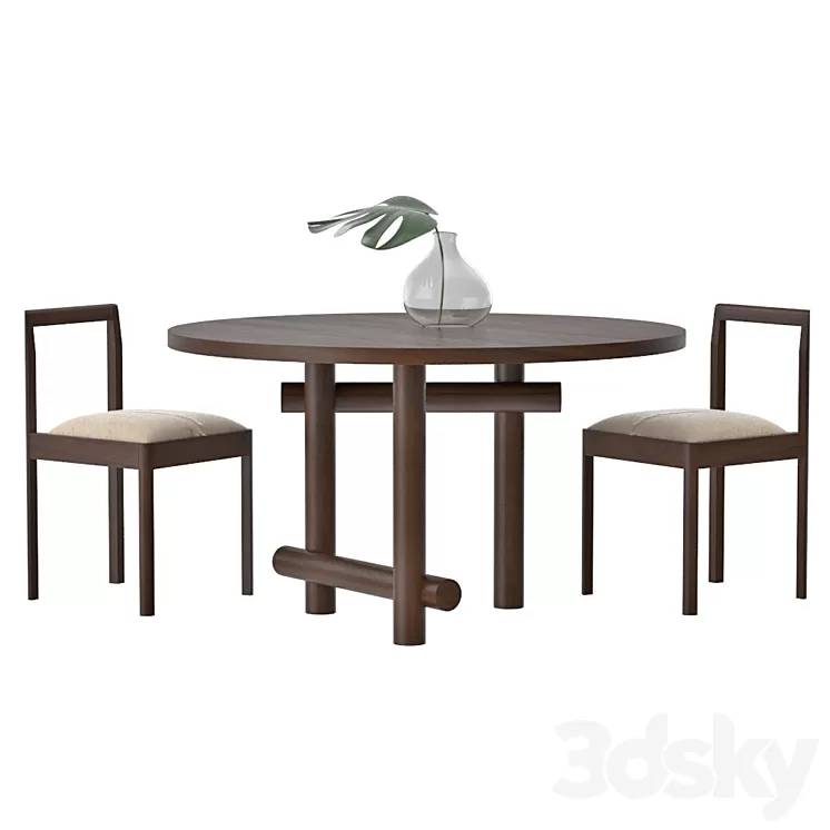 Egg Collective Kenny Dining Table 3D Model Egg Collective Kenny Dining Table 3D Model