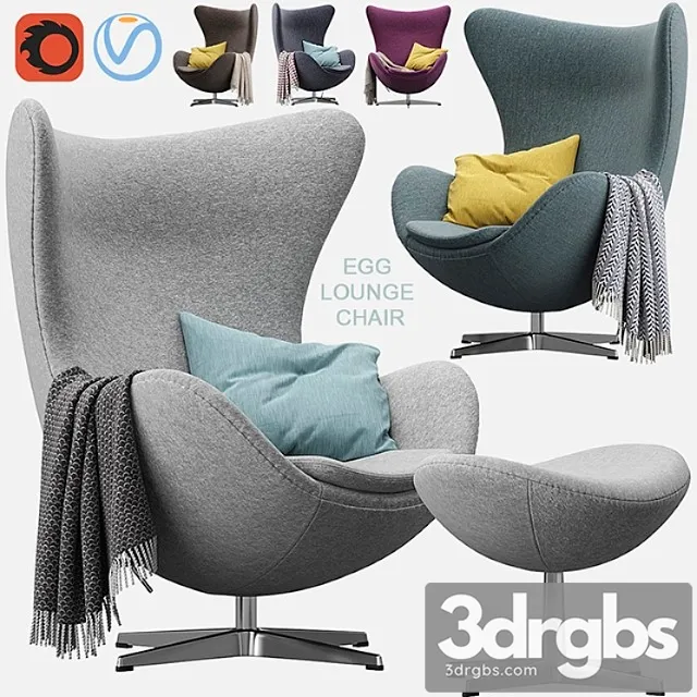 Egg lounge chair 2 3D Model Download Egg lounge chair 2 3D Model Download