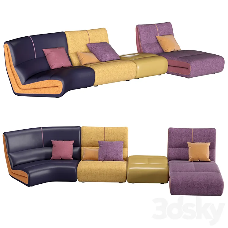 Egoitaliano Pongo sofa 3D Model Free Download
