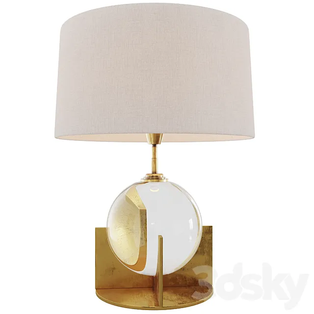 Eichholtz 114940 Table Lamp Fontelina antique brass finish incl sha 3D Model Eichholtz 114940 Table Lamp Fontelina antique brass finish incl sha 3D Model