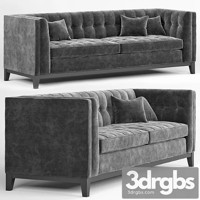 Eichholtz aldgate modern classic black velvet modular sofa 2 3D Model Download Eichholtz aldgate modern classic black velvet modular sofa 2 3D Model Download