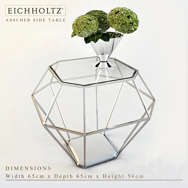 EICHHOLTZ ASSCHER SIDE TABLE with Silv by Gervasoni 3D Model