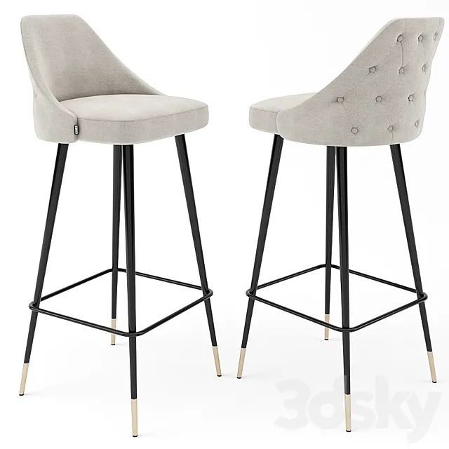 Eichholtz Bar Stool Cedro 3D Model