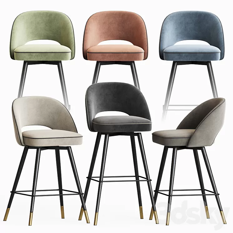 Eichholtz Bar Stool & Counter Stool 3D Model Eichholtz Bar Stool & Counter Stool 3D Model