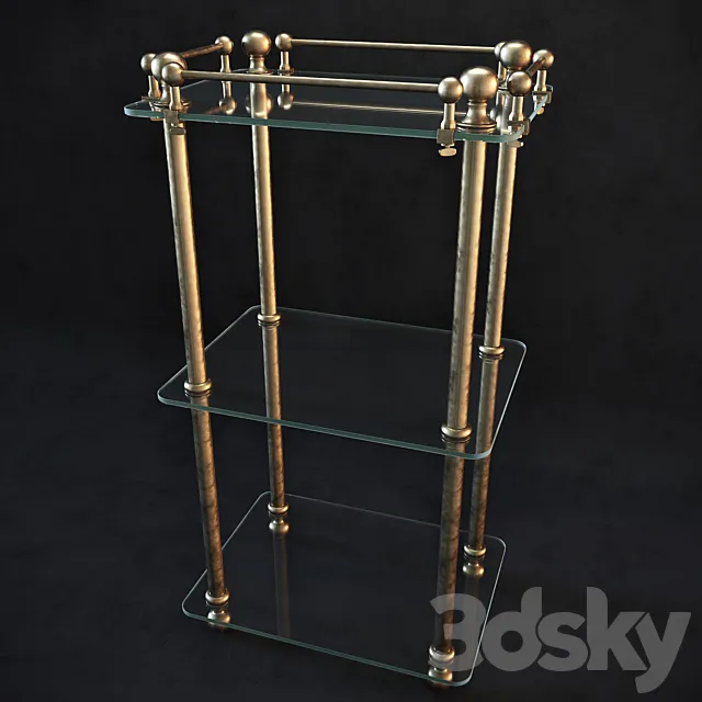 Eichholtz Bathroom Rack Devon 3D Model Eichholtz Bathroom Rack Devon 3D Model