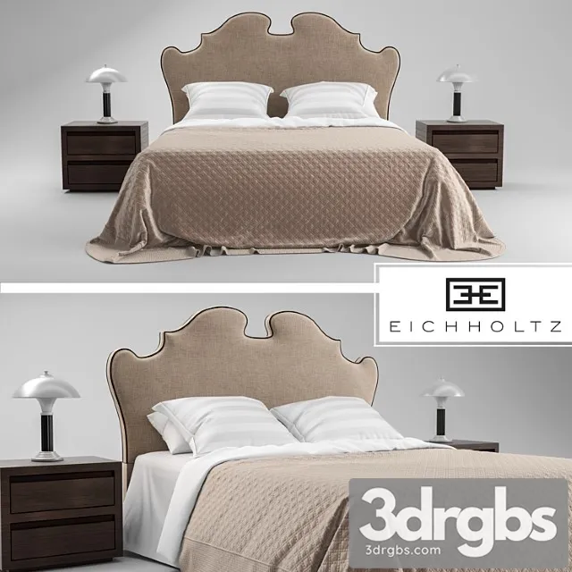 Eichholtz bed boudoir 2 3D Model Download