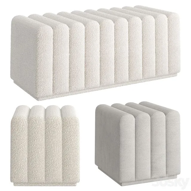 Eichholtz BENCH & STOOL BENTE 3D Model