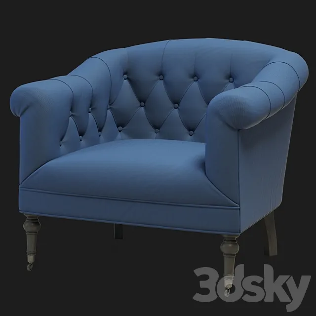Eichholtz Bentley Chair Blue 3DModel