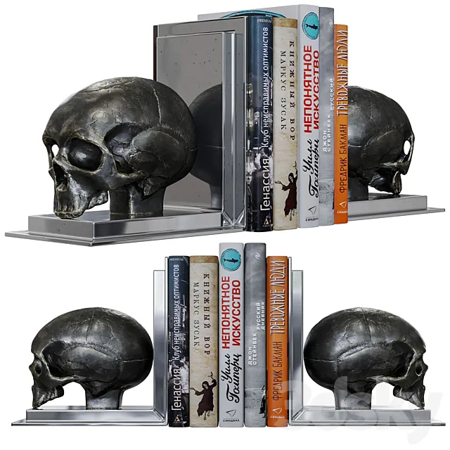 Eichholtz Bookend Skull Set 3DModel