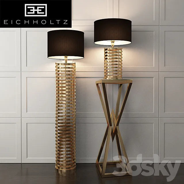 Eichholtz Boxter lamp set 3DModel Eichholtz Boxter lamp set 3DModel