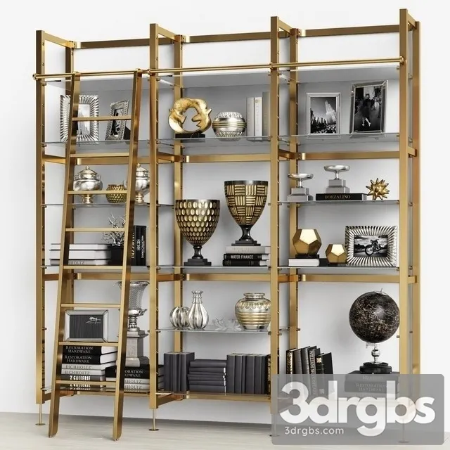 Eichholtz Cabinet Delano With Stairs 3D Model Download