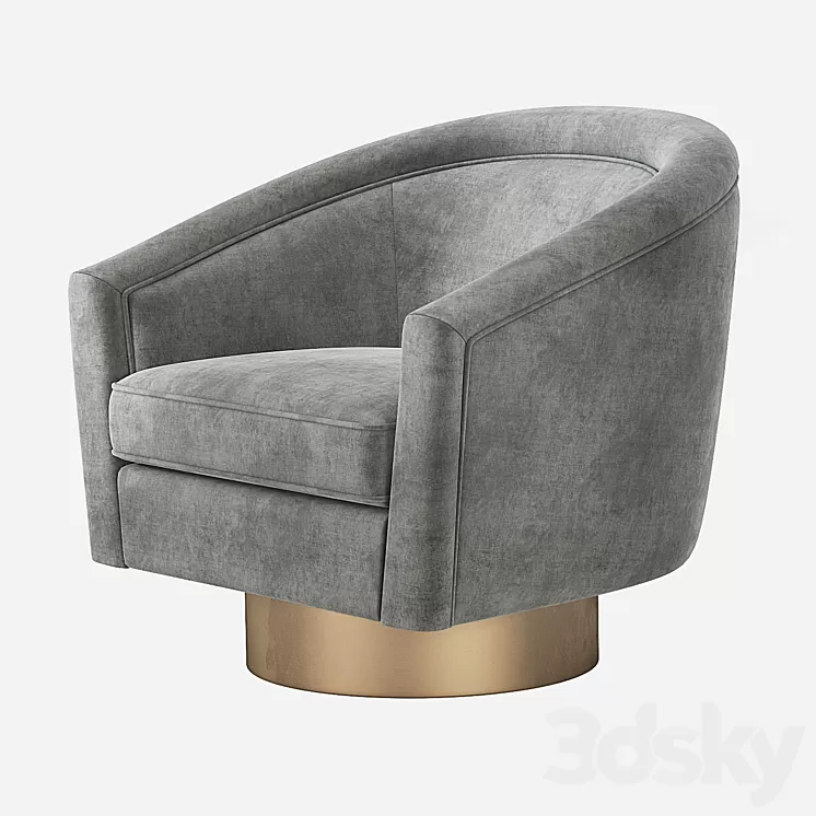 Eichholtz Catene Swivel Barrel Chair 3D Model Eichholtz Catene Swivel Barrel Chair 3D Model