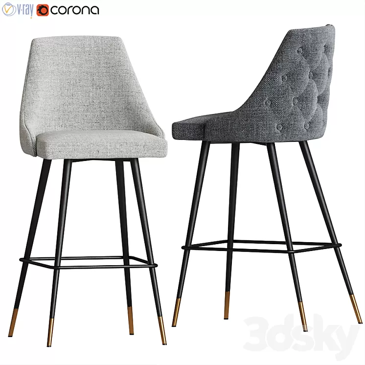 Eichholtz cedro barstool 3D Model Eichholtz cedro barstool 3D Model