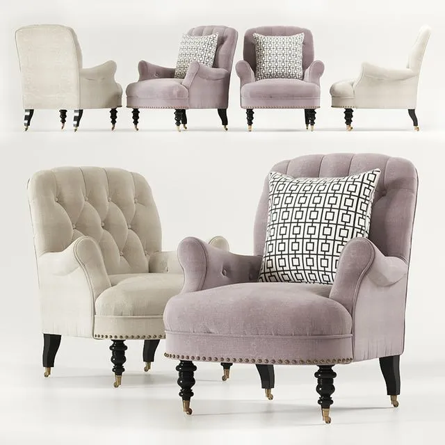 Eichholtz Chair Barrington 3D Model Eichholtz Chair Barrington 3D Model