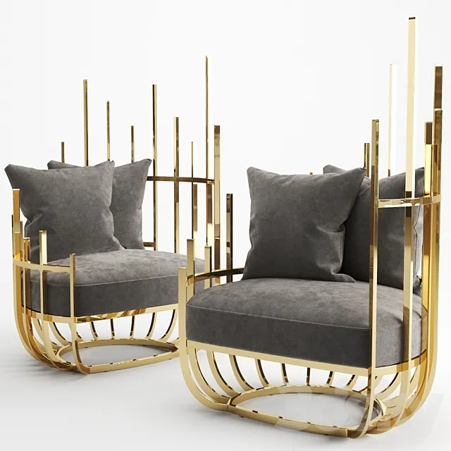 Eichholtz chair santorini 3D Model Eichholtz chair santorini 3D Model