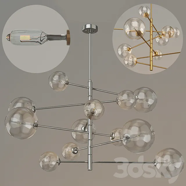 EICHHOLTZ Chandelier Argento L 112076 111975 3D Model