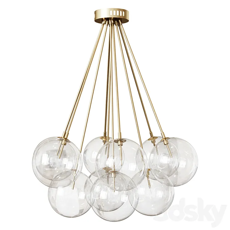 Eichholtz chandelier CEILING LAMP MOLECULE light fixture 3D Model Free Download