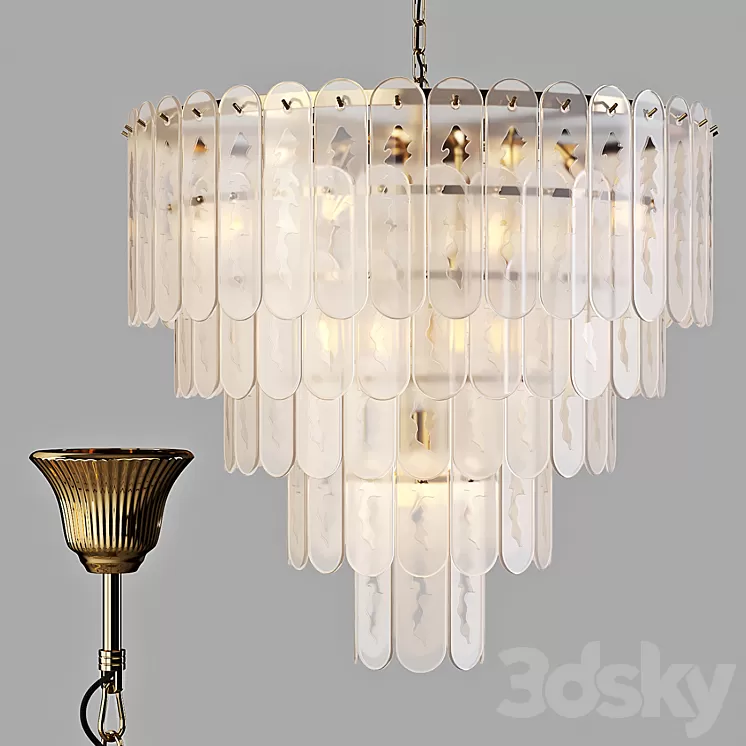 Eichholtz: Chandelier – Riveria 3D Model Eichholtz: Chandelier – Riveria 3D Model