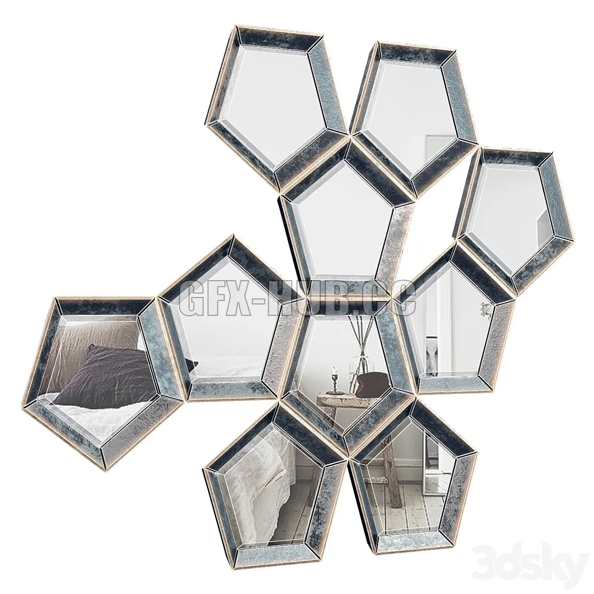 Eichholtz Cheyenne Mirror 109971 3D Model Eichholtz Cheyenne Mirror 109971 3D Model