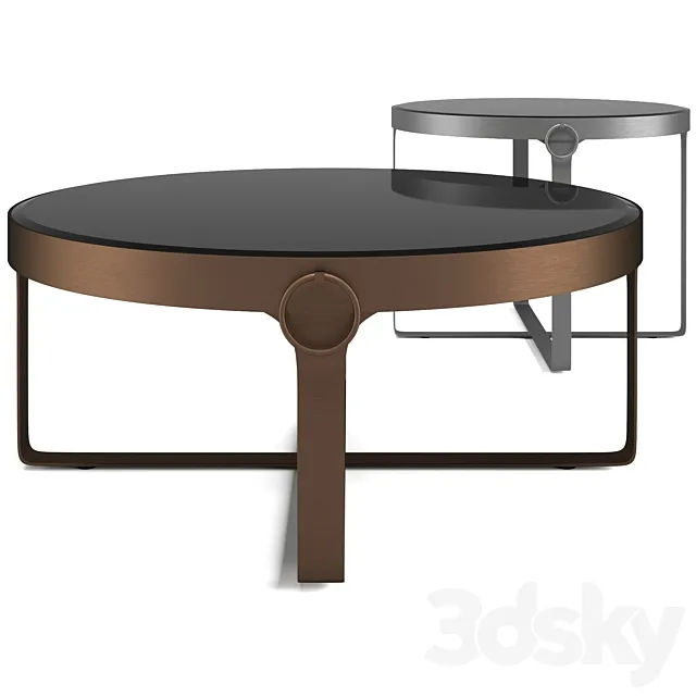 Eichholtz Clooney coffee tables set 3D Model Eichholtz Clooney coffee tables set 3D Model