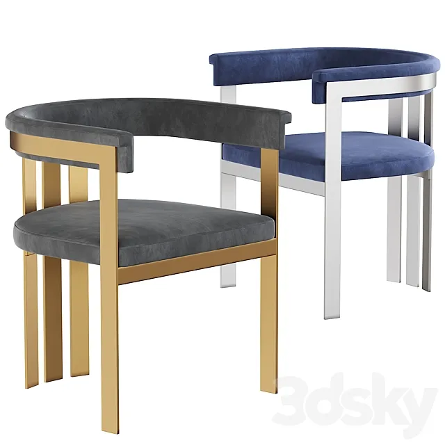 Eichholtz Clubhouse Dining Chair 3D Model