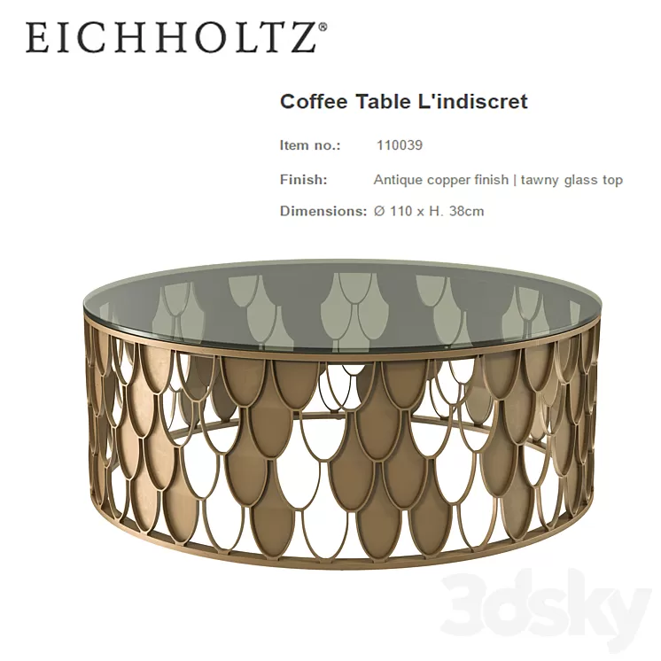 Eichholtz coffe table L'indiscret 3D Model Eichholtz coffe table L'indiscret 3D Model