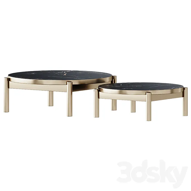 Eichholtz COFFEE TABLE QUEST SET OF 2 Coffee table coffee table 3D Model